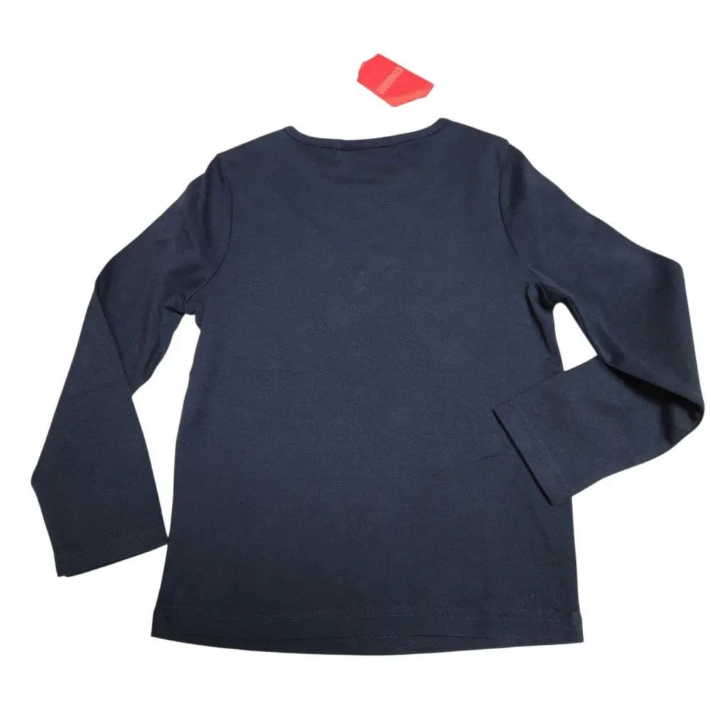 Vintage Gymboree Special Edition Top Size 5 Navy Blue Long Sleeved Y2K NWT